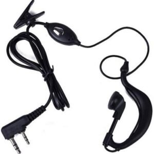 PTT Earpiece Headset with MIC 2-Pin for Kenwood UV5R BF-888S Walkie Talkies