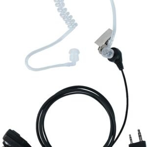 Caroo Radio Earpiece for Kenwood 2 Pin Covert Acoustic Tube Headset with Mic PTT for Baofeng