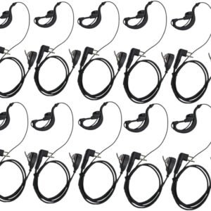Lsgoodcare 2-Pin Advanced G Shape Police Earpiece Headset
